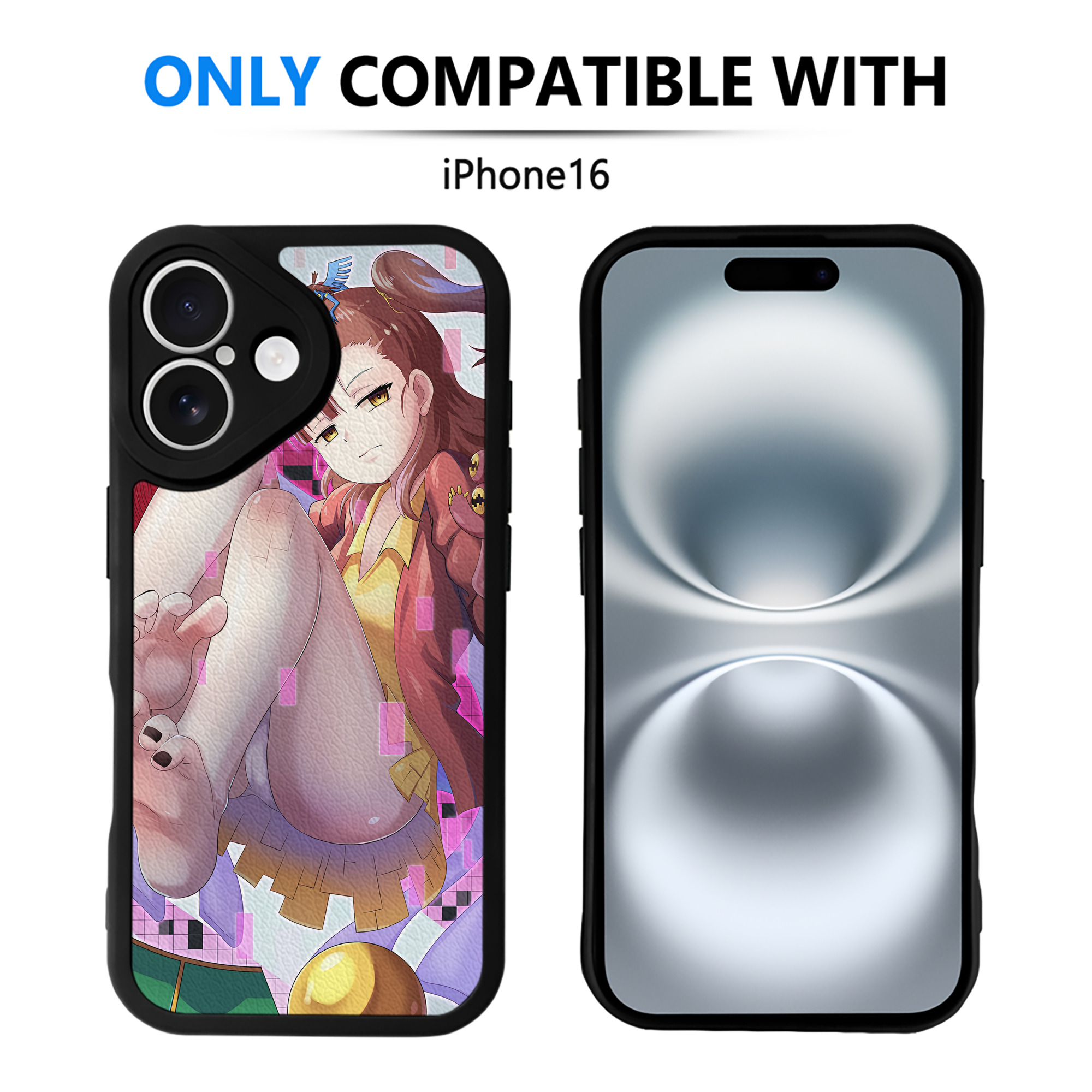 （画像用） Digimon デジタルモンスター/デジモン 【iPhone 16シリーズ対応】シリコンスマホケース（レザー調） 材質：シリコン